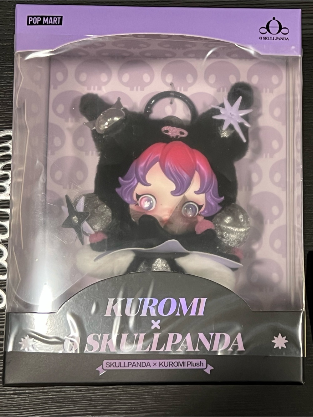 Kuromi x Skullpanda Pop Mart Boxed Figure - Black & Purple